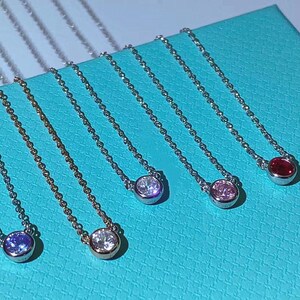 tiffswalo/帝芙尼泡泡项链 18k玫瑰金气泡锁骨链女七夕情人节礼物