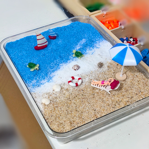 微景观沙滩海景鱼缸水族造景装饰品小摆件迷你地中海沙盘夏日套餐