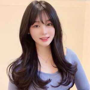 假发女空气刘海中长发长卷发微卷自然圆脸大波浪内扣网红全头套式