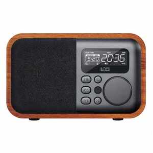 朗技 d90复古收音机木质小蓝牙音箱老式怀旧防古台式闹钟u盘音响