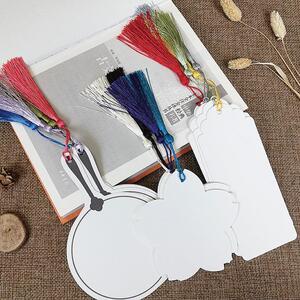 书签diy材料包手工空白简约纸质创意自制樱花古风团扇古典中国风精美