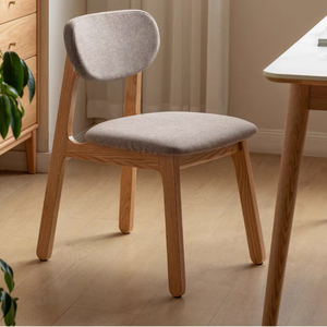北欧实木橡木餐椅软包靠背椅子电脑椅书桌椅现代简约餐桌椅梳妆椅