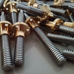 t型/梯形丝杆 不锈钢螺纹丝杆 导程8 300mm长度带螺母2mm直径8