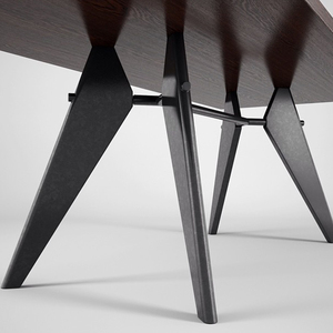 Vitra EM Table餐桌脚工作桌设计师北欧实木长桌书桌腿办公桌支架