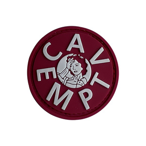 cavempt小红标logo袖标diy缝制袖章简章ce皮标肩章pvc胶章