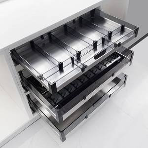 80连连建材商用淘宝厨柜玻璃拉篮配件厨房橱柜内置抽屉分隔条调料篮