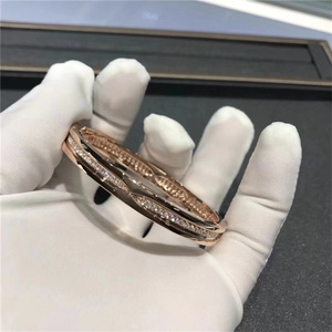 宝格丽手镯男18k玫瑰金