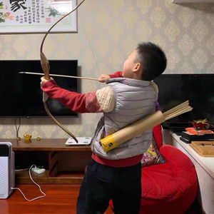儿童弓箭射箭玩具木质男孩女孩cos道具汉服舞台演出表演拍照木制