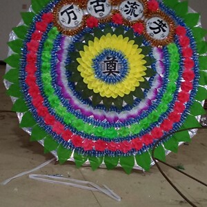 双层花圈两米花圈20个直径2米手提包木条腿折叠成品花圈殡葬