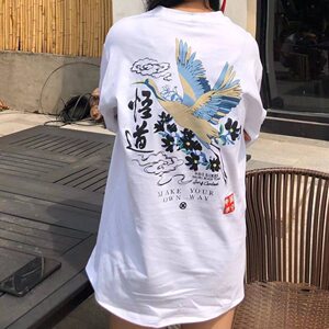 李宁悟道仙鹤纽约时装周短袖t恤夏季宽松男女情侣半袖国潮12人付款