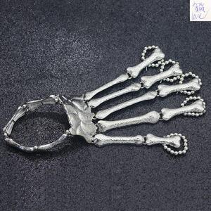 手镯戒指装饰手套外骨骼手链手骨饰品抖音指手耍帅夸张骨头骷髅