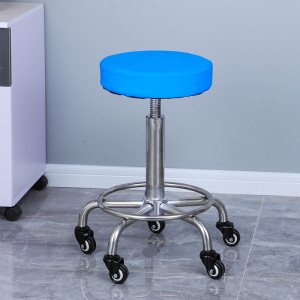 304加厚不锈钢圆凳螺旋升降手术凳气压升降凳子办公室实验室坐凳