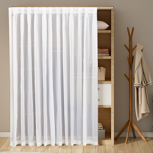 百叶纱门帘衣柜遮挡帘卧室衣帽间橱柜拉帘布阳台飘窗小窗帘免打孔