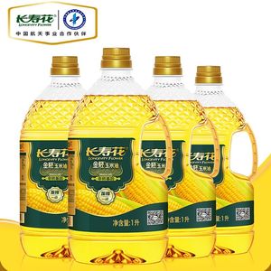 长寿花金胚玉米油1L4瓶非转基因一级胚芽油植物油