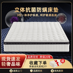 香港海马1.5米独立弹簧床垫1.8米五星酒店乳胶席梦思26厚 新骑士