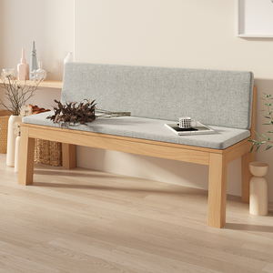 000人付款淘宝北欧实木靠背沙发椅长椅家用带软包坐垫客厅休闲区双人