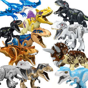 儿童大霸王龙恐龙世界模型侏罗纪可拆卸拼装男孩益智兼容积木玩具