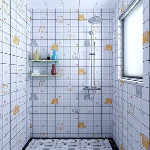 卫生间防水贴纸浴室防潮自粘墙纸洗澡间自贴墙贴厕所瓷砖翻新壁纸