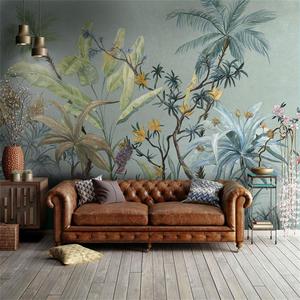 Polly 意大利进口风格订制壁布简美法式植物丛林卧室客厅民宿墙布