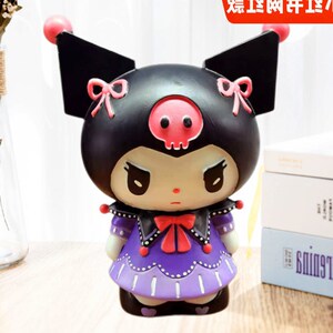 库洛米hello kitty美乐蒂双子星手工彩绘石膏娃娃diy涂色存钱罐