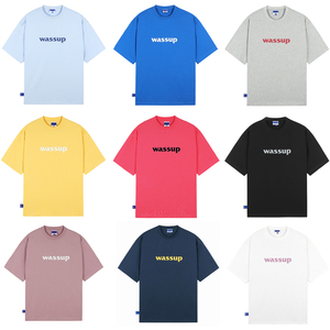 唐伯鼠gg淘宝国潮wassup短袖潮牌基础款logo薄款印花纯棉夏季宽松