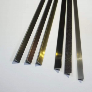 304不锈钢装饰条t型实心拉丝金属框收边木柜门框嵌条吊顶门套线条