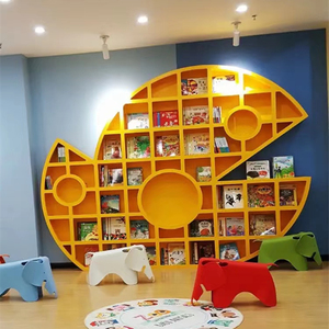 创意鲸鱼书架图书馆绘本馆幼儿园阅读室动物造型书柜置物架展架定