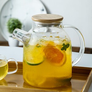 装绿豆汤的容器厚实玻璃冷水壶扎壶泡柠檬水的杯子晾凉开水家用壶