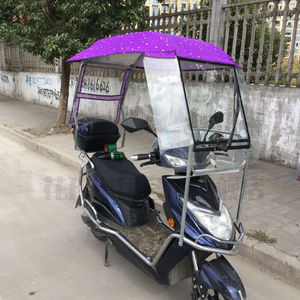 电动车雨棚两轮电动车雨棚可拆电动车雨棚蓬带雨刮器遮阳伞摩托车