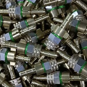 高压喷药管子铜接头喷雾机打药管铜大活接头铜组件 8.5mm管接头