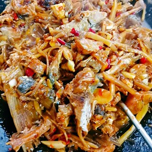 华记南雄珠玑特产酸笋鱼干500克一份