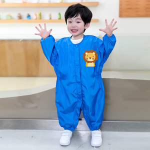 宝宝连体罩衣爬爬服外穿一体女婴儿全身防脏男儿童洋气连身爬行服