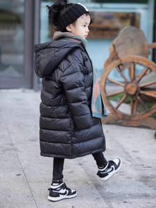 女童新款棉袄加长加厚保暖羽绒棉服儿童时尚洋气休闲冬季棉衣外套