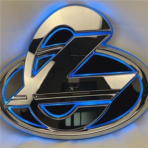 东风柳汽乘龙h5 h7发光车标带led车头亮标蓝光圆标志驾驶室装饰灯