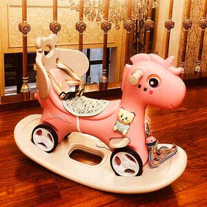 木小儿童摇用h两马n马推车摇椅音乐多功能婴儿宝宝玩具塑料摇摇马