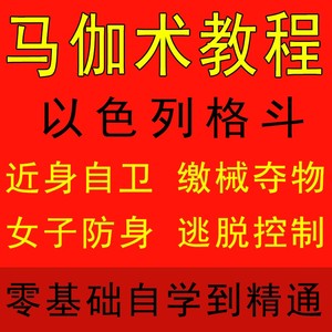 马伽术教学视频 以色列徒手格斗武术防身术搏击防御自卫自学课程