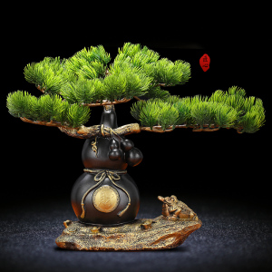 招财发财树摆件聚宝盆家居客厅