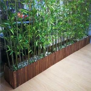 种竹子的盆防腐实木花箱室内外多功能种植箱户外阳台花盆菜盆加厚