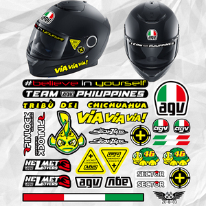 适用于AGV头盔贴纸SHOEI防水反光摩托车改装饰LS2版画Arai镜片贴