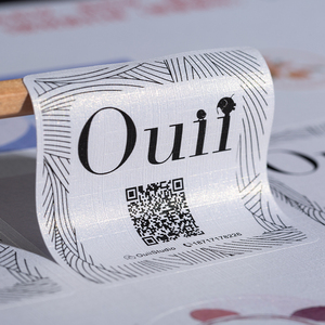 不干胶布纹纸贴