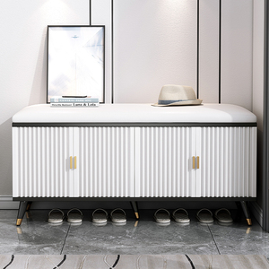 换鞋凳鞋柜门口入户可坐式软包穿鞋凳轻奢网红进门家用长坐凳卡座