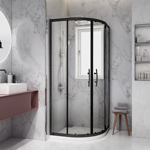 帝王洁具淋浴房钢化玻璃门洗澡间隔断定制弧形卫生间浴室简易卫浴