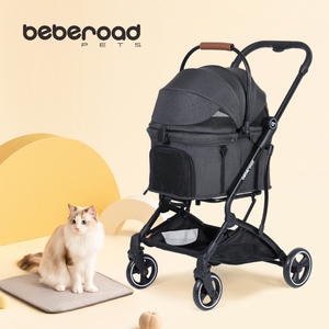BebeRoad宠物手推车遛狗小型犬猫咪外出小推车轻便折叠提篮可分离