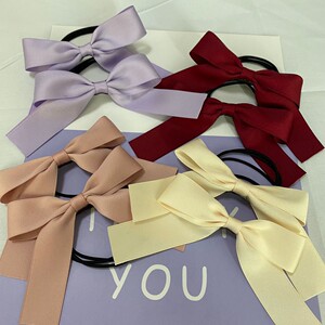 适合扎高马尾的发带日系泰式深蓝jk校服蝴蝶结发圈头绳徐梦洁同款