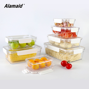 美国Alamaid 多功能密封塑料保鲜盒微波加热饭盒便当盒冰箱收纳