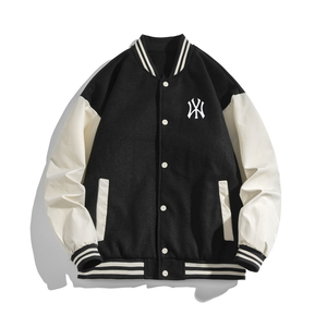 lucked mlb官方棒球服男女外套夹克情侣宽松休闲上衣潮牌洋基队