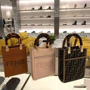 正品FENDI/芬迪女包mini tote托特包斜挎单肩小号购物袋手提包女