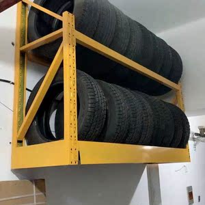 轮胎货架挂墙加厚上墙展示架金属落地结实架子修理店修车店置物架