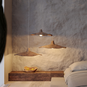 侘寂风吊灯新中式禅意茶室餐厅吧台吊灯复古创意日式卧室床头吊灯