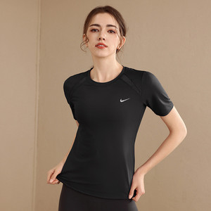 奥特莱斯清仓运动T恤女紧身速干上衣晨跑步透气健身房瑜伽服短袖